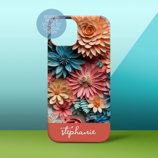 Kirigami-Blume - bohfarbige Papierfabrikate Case-Mate iPhone Hülle
