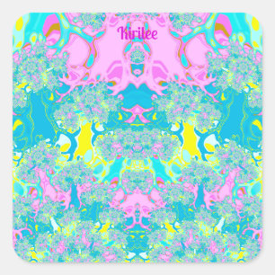 KIRILEE ~ PASTEL PERFEKTION ~ QUADRATISCHER AUFKLEBER