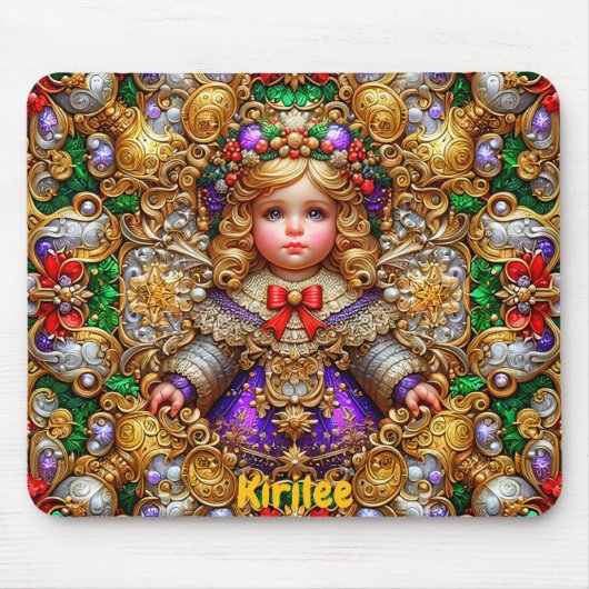 KIRILEE ~ Vintage Weihnachtsdoll ~ Mousepad (Vorne)