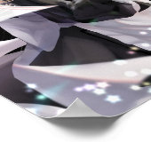 Kirisame Marisa in Schwarz Poster (Ecke)