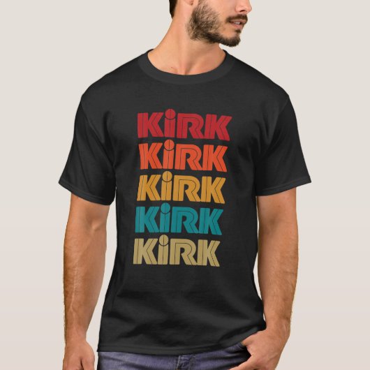 Kirk Nachname, passender Familienname T-Shirt (Vorderseite)