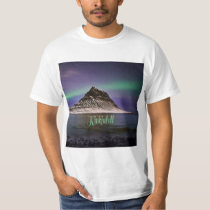 Kirkjufell-Gebirge in Island Nordlichter T-Shirt
