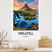 Kirkjufell Iceland Travel Poster (Küche)