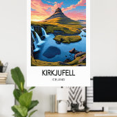 Kirkjufell Iceland Travel Poster (Heimbüro)