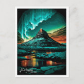 Kirkjufell Island Art Vintage Postkarte (Vorderseite)