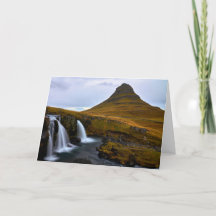Kirkjufell, Island, faltete die Grußkarte.
