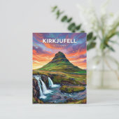 Kirkjufell Island Postkarte (Stehend Vorderseite)