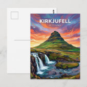 Kirkjufell Island Postkarte (Vorne/Hinten)