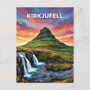 Kirkjufell Island Postkarte
