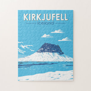 Kirkjufell Island Reise Kunst Vintage Puzzle