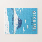 Kirkjufell Island Reisen Vintag Puzzle (Horizontal)