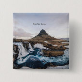 Kirkjufell, Kirchenberg, Island Button (Vorderseite)