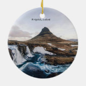 Kirkjufell, Kirchenberg, Island, Keramik Ornament (Hinten)