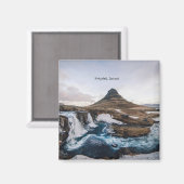 Kirkjufell, Kirchenberg, Island Magnet (Vorderseite/Rückseite)