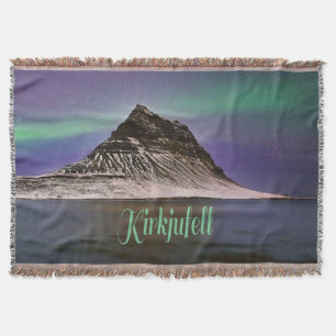 Kirkjufell Mountain in Island Nordlichter Decke