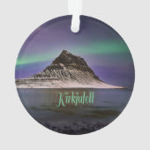 Kirkjufell Mountain in Island Nordlichter Ornament (Rückseite)