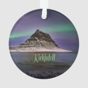 Kirkjufell Mountain in Island Nordlichter Ornament