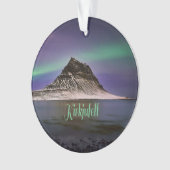 Kirkjufell Mountain in Island Nordlichter Ornament (Vorderseite)
