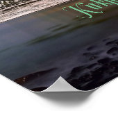 Kirkjufell Mountain in Island Nordlichter Poster (Ecke)