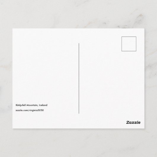 Kirkjufell Mountain, Island, Postcard Postkarte (Rückseite)