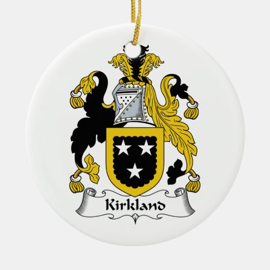 Kirkland Familienwappen Keramikornament (Vorne)