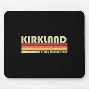Kirkland Nachname Lustig Retro Vintage 90er Geburt Mousepad