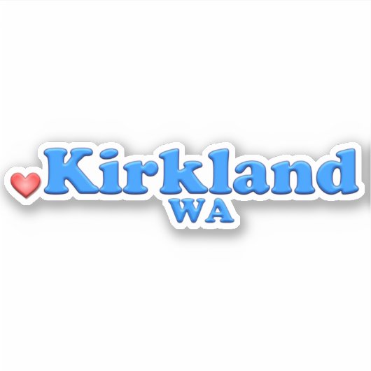 Kirkland Washington Aufkleber (Vorderseite)