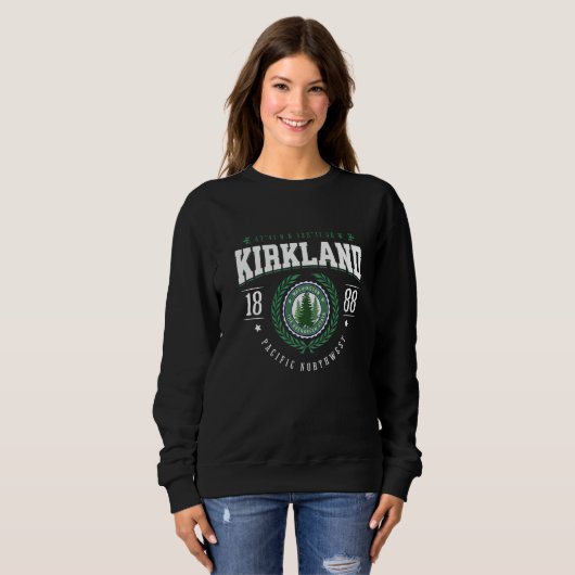 Kirkland Washington State Pine Tree WA Souvenir Re Sweatshirt (Vorne ganz)