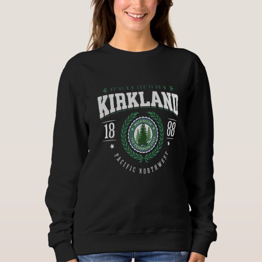 Kirkland Washington State Pine Tree WA Souvenir Re Sweatshirt (Vorderseite)