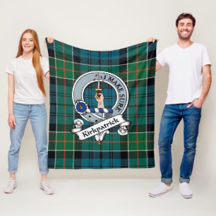 Kirkpatrick Clan Abzeichen Tartan Kariert Fleecedecke