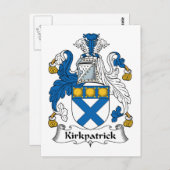 Kirkpatrick Familienwappen Postkarte (Vorne/Hinten)