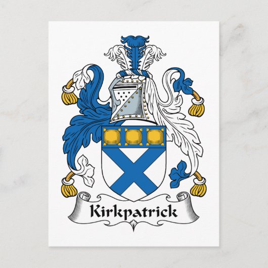 Kirkpatrick Familienwappen Postkarte (Vorderseite)