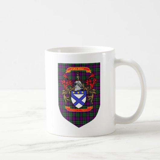Kirkpatrick Kilpatrick Wappen auf Colquhoun Tartan Kaffeetasse (Rechts)