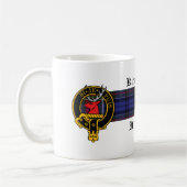 Kirkpatrick schottische Wappen- und Tartan-Tasse Kaffeetasse (Links)