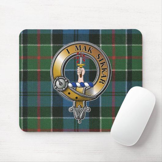 Kirkpatrick Tartan & Abzeichen Mousepad (Mit Mouse)