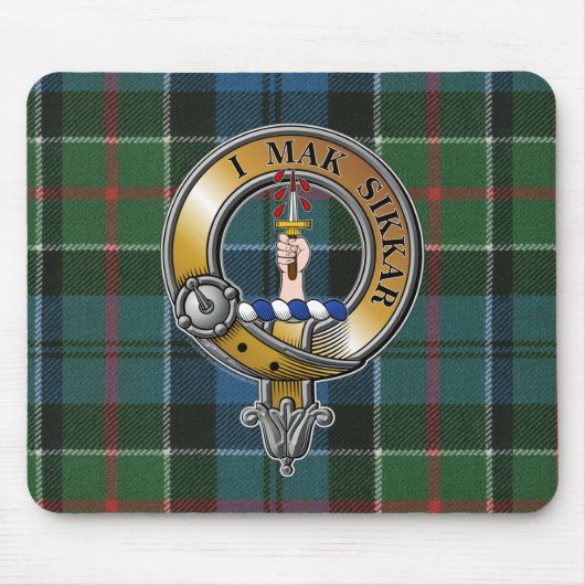 Kirkpatrick Tartan & Abzeichen Mousepad (Vorne)