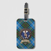 Kirkpatrick-Wappen & -Gepäckanhänger mit Tartan Gepäckanhänger (Vorderseite Vertikal)