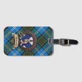 Kirkpatrick-Wappen & -Gepäckanhänger mit Tartan Gepäckanhänger (Vorderseite (Horizontal))