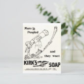 Kirk's Soap Campy Ad über MARS Postkarte (Stehend Vorderseite)