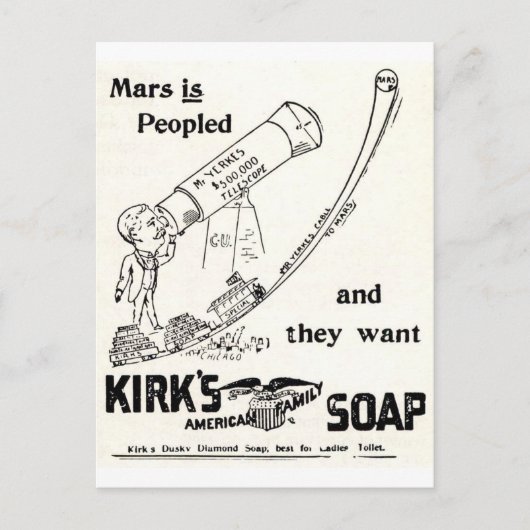 Kirk's Soap Campy Ad über MARS Postkarte (Vorderseite)