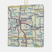 Kirksville MO Vintage Map Keramikornament (Links)