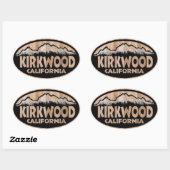 Kirkwood California Holzschild Oval Aufkleber (Blatt)