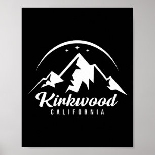 Kirkwood California Skigebiet Snowboarden Poster