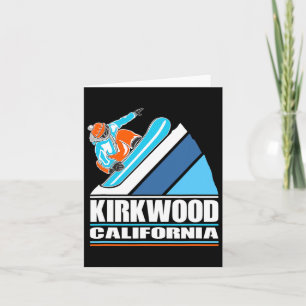 Kirkwood California - Vintag Snowboarder Karte