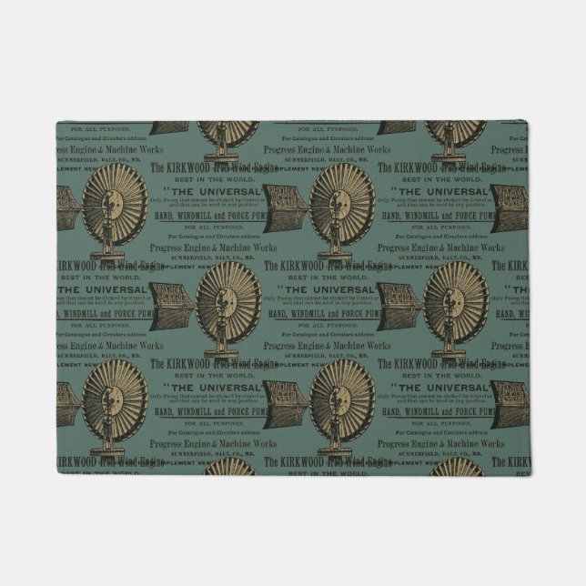 Kirkwood Iron Wind Motor Windmill Summerfield Fußmatte (Vorderseite)