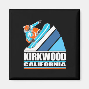 Kirkwood Kalifornien - Vintage Snowboarder Magnet
