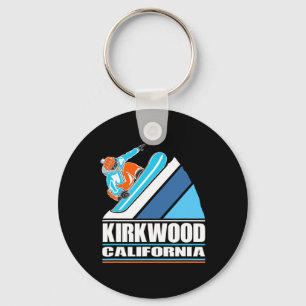 Kirkwood Kalifornien - Vintage Snowboarder Schlüsselanhänger