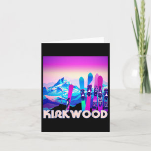 Kirkwood Ski - Retro 80er Jahre Style Ski und Snow Karte