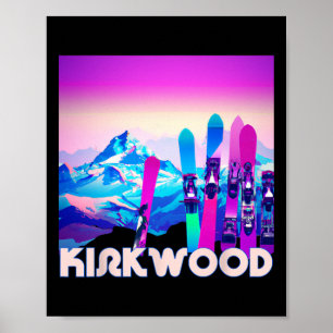 Kirkwood Ski - Retro-Ski- und Snowboardfahren im S Poster