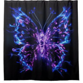 Kirlian Butterfly: Leuchtende Aura Duschvorhang
